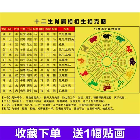 相沖生肖|十二生肖貴人；三合 (相生)、六合 (相合)、三會、相沖 (六沖)、相。